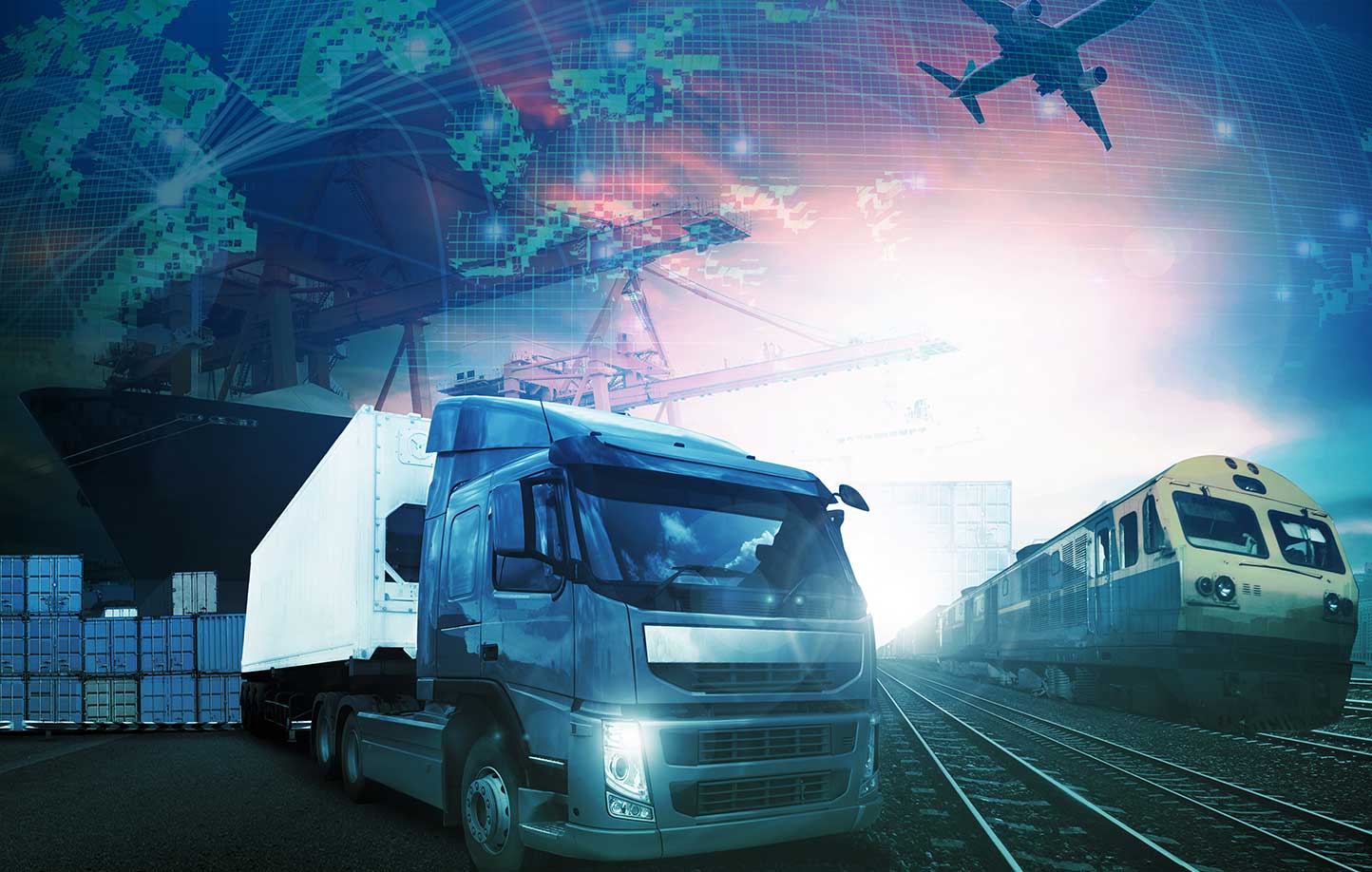 Plane, train, truck or ship supply chain